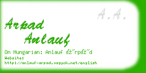 arpad anlauf business card